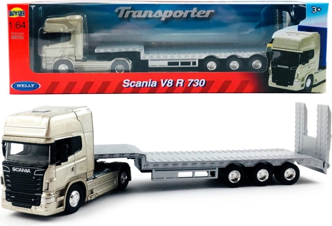 Welly sunkvežimio modelis Scania 1:64 su priekaba