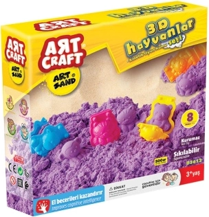 ART CRAFT kinetinis smėlis gyvūnėlių gamybai 500 g