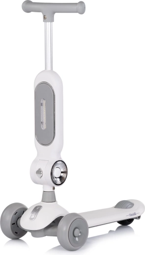 Chipolino scooter Bloomi 2-in-1 Grey children's tricycle with seat and light-up wheels