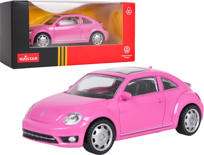 Metal Volkswagen Beetle Model Pink 1:43 RASTAR