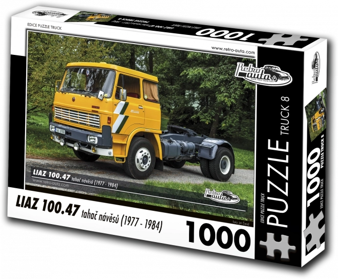 Puzzle Retro Cars Truck LIAZ 100.47 semi-trailer tractor (1977–1984) – 1000 pieces