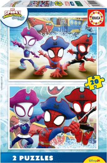Educa dėlionė „Spidey ir jo nuostabūs draugai“ 2×20 dalių