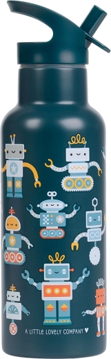 A Little Lovely Company stainless steel drinking bottle 500 ml robots