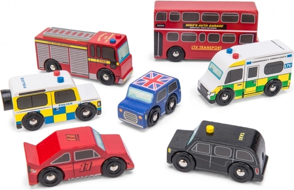 Le Toy Van Londono medinių automobiliukų rinkinys