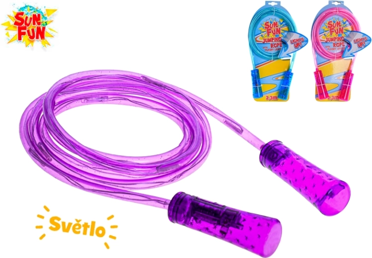 Sun Fun glowing jump rope with LED for kids 210 cm