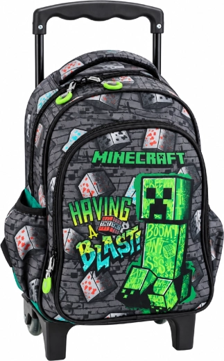 Children's wheeled backpack Minecraft Metro Art 2 black 30 cm
