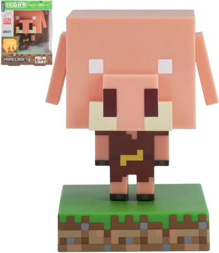 Minecraft Pig Icon Light Night Lamp 11 cm