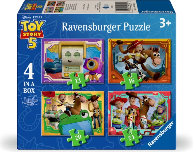 Ravensburger dėlionė Toy Story: Žaislų istorija – 4 viename (12–24 dalys)