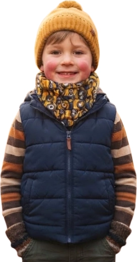 Children's multifunctional neck warmer Minions yellow 40 × 25 cm