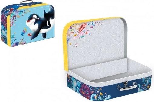 Mokyklinis popierinis lagaminėlis su orkos motyvu