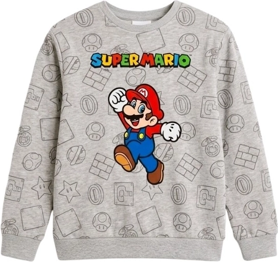 Pilkas „Super Mario“ džemperis