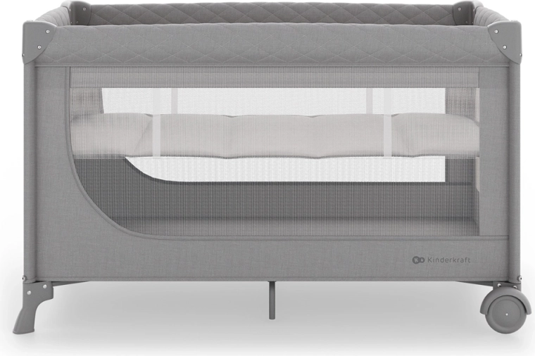 Kinderkraft Leody up kelioninė lovytė 2 viename grey