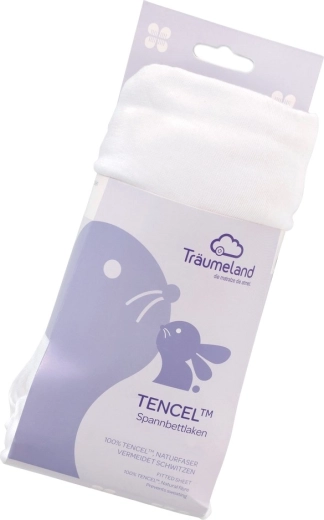 Träumeland Tencel UNI balta paklodė su guma – 1 vnt.