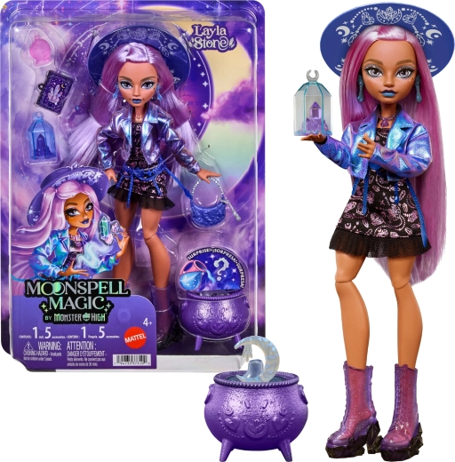 Monster High Moonspell High Layla Stone – madinga lėlė 26 cm su priedais