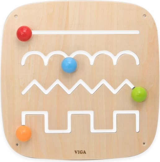 Viga Toys Wall-Mounted Activity Board with Beads