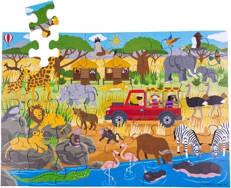 Floor Puzzle African Adventure 48 Pieces