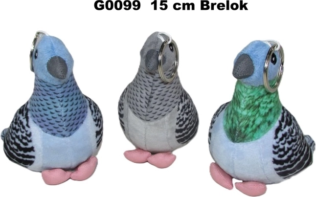 Pliušinis balandžio pakabukas 15 cm (3 variantai)