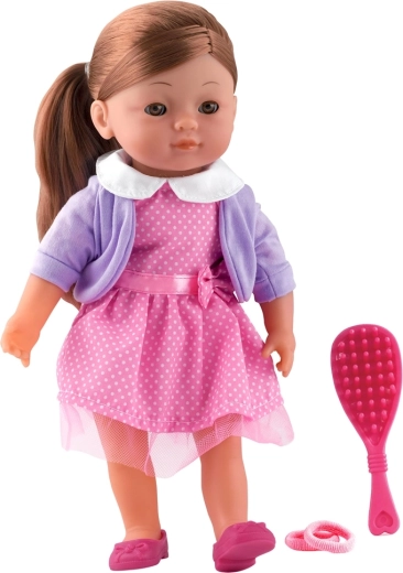 Dolls World Elizabeth brunette fashion doll with accessories, 36 cm