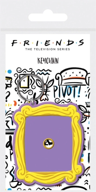 Guminis „Draugų“ raktų pakabukas