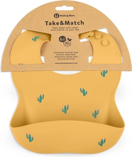 Petite&Mars silikoninis seilinukas Take&Match ochre cacti 6m+