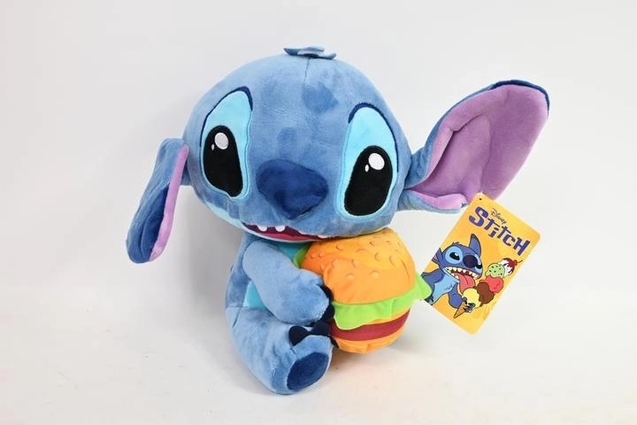 Disney Stitch Plush Toy with Burger 25 cm