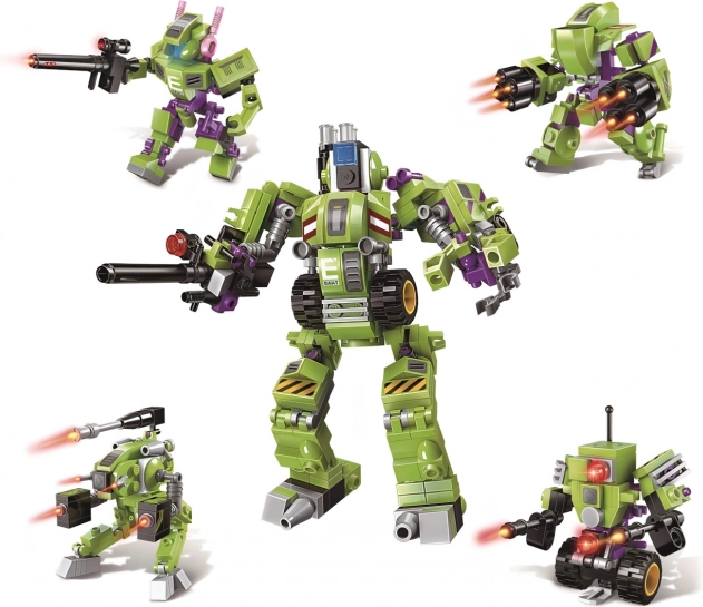 Qman policijos robotų konstruktorius 4 iš 1