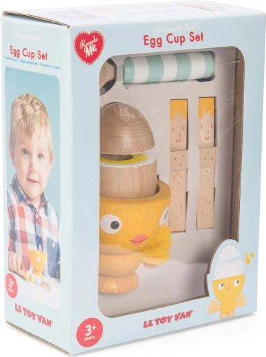 Wooden egg cup with opening egg Le Toy Van