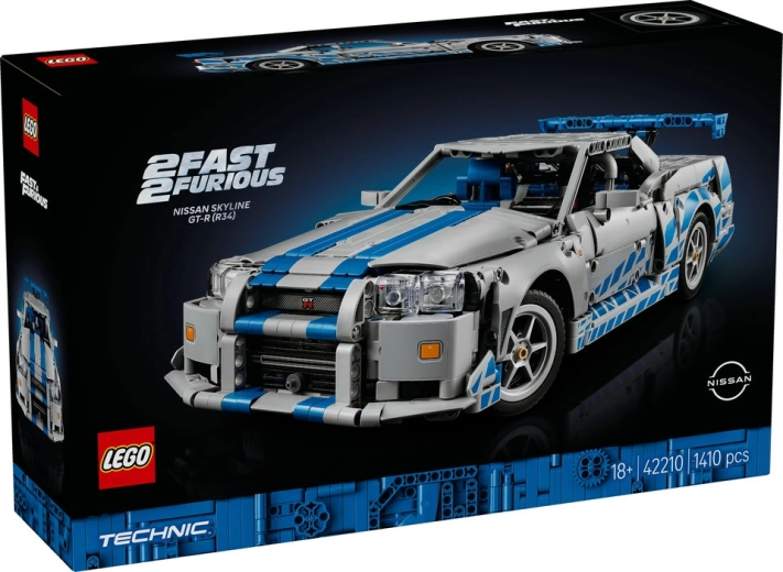 LEGO® Technic 42210 „Greiti ir įsiutę“ automobilis Nissan Skyline GT-R (R34)