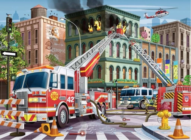 Ravensburger dėlionė „Ugniagesiai veiksme“ XXL 100 dalių