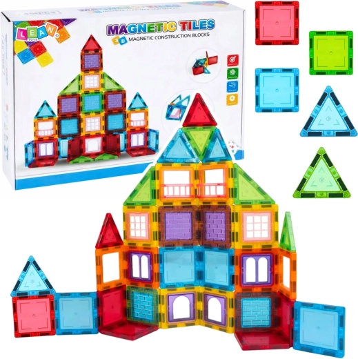 Magnetic 3D Construction Set with 45 Pieces