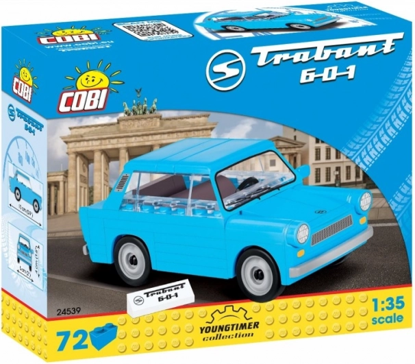 Statybinis automobilio rinkinys Trabant 601 1:35 iš COBI (72 detalės)