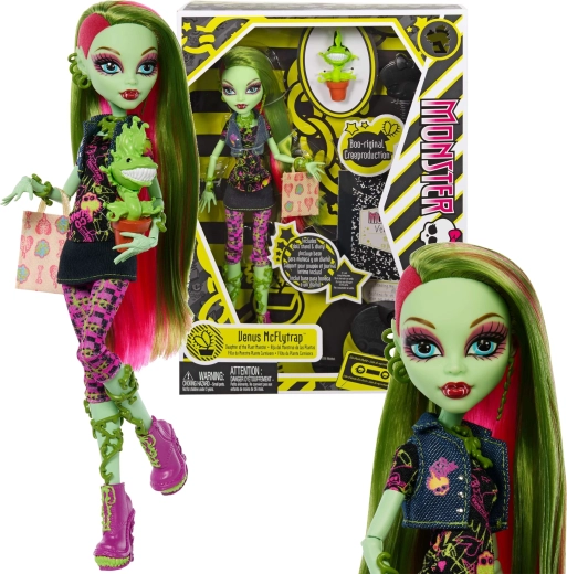 Monster High Venus McFlytrap lėlė 26 cm Creeproduction su priedais ir augintiniu