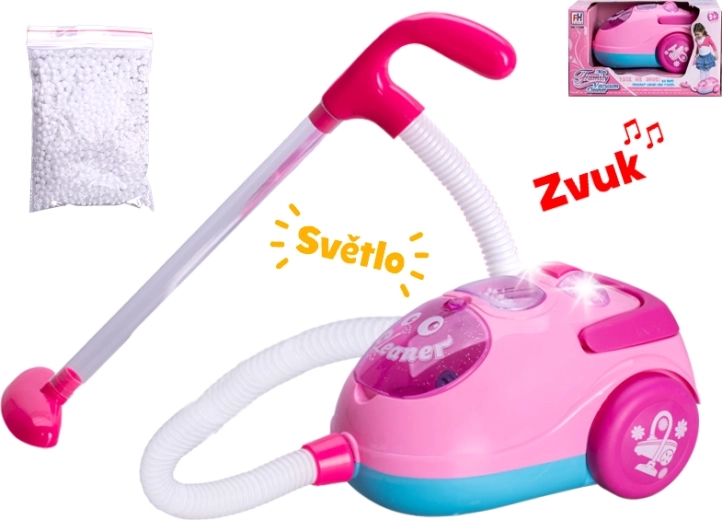 Vaikiškas dulkių siurblys su šviesos ir garso efektais, 18 cm