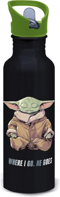 Aliuminis Vegas butelis su Mandalorian motyvu: Grogu
