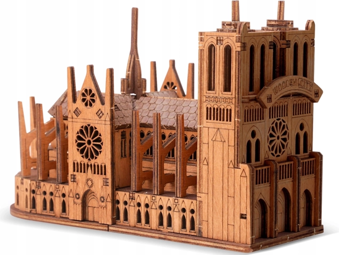 WOODEN CITY 3D dėlionė „Notre-Dame“ katedra, 96 detalės