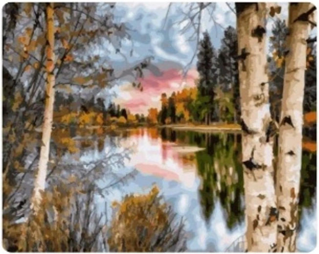 Norimpex Paint by Numbers Lake in an Autumn Forest 40 × 50 cm