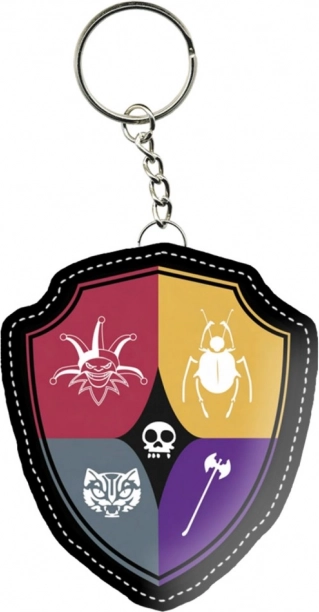 Wednesday Keychain – rubber pendant with metal ring