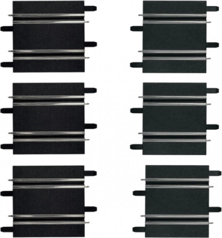 Straights 100/114 mm for Carrera GO!!!, GO!!! Plus and Digital 143 slot car tracks (6 pcs)