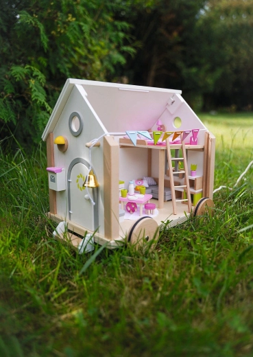 Tiny House Hygge – medinis lėlių namelis ant ratukų – 1 vnt.