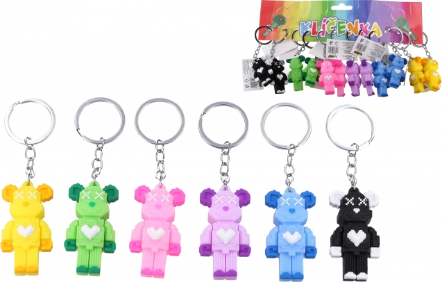 Raktų pakabukas meškutis – spalvingas pakabukas raktams