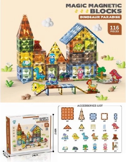 Magnetic Dinosaur Building Set