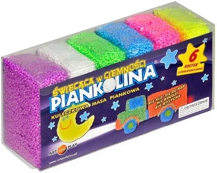 Švytintis modelinas Piankolina – 6 spalvų rinkinys