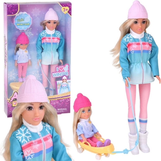 Anlily winter doll set with sled