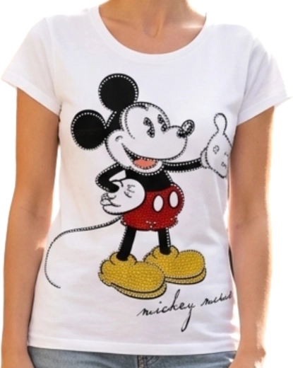 White Cotton Mickey T-Shirt