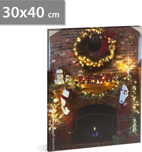Christmas LED Wall Picture 30 × 40 cm