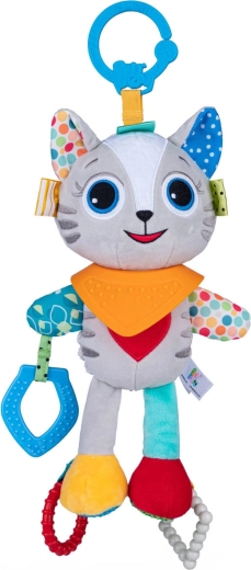 Balibazoo hanging plush cat Lukáš with teethers