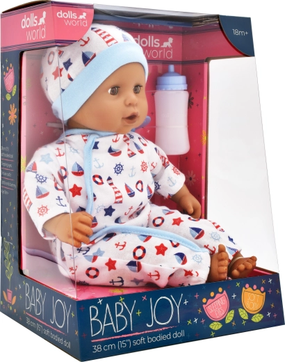 Dolls World Baby Joy Blue Doll, 38 cm