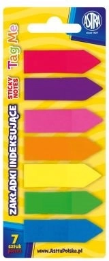 Lipnios indeksavimo skirtukai ASTRA, 7 spalvos, 45 × 12 mm