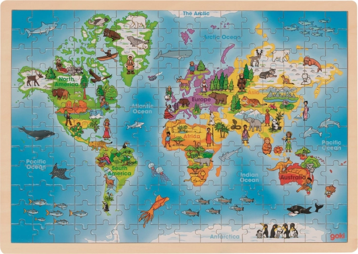 Goki wooden puzzle Our World 192 pieces