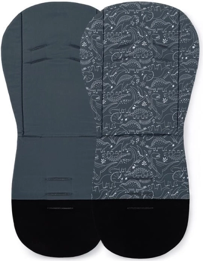 Petite&Mars stroller liner Foamy anthracite dino